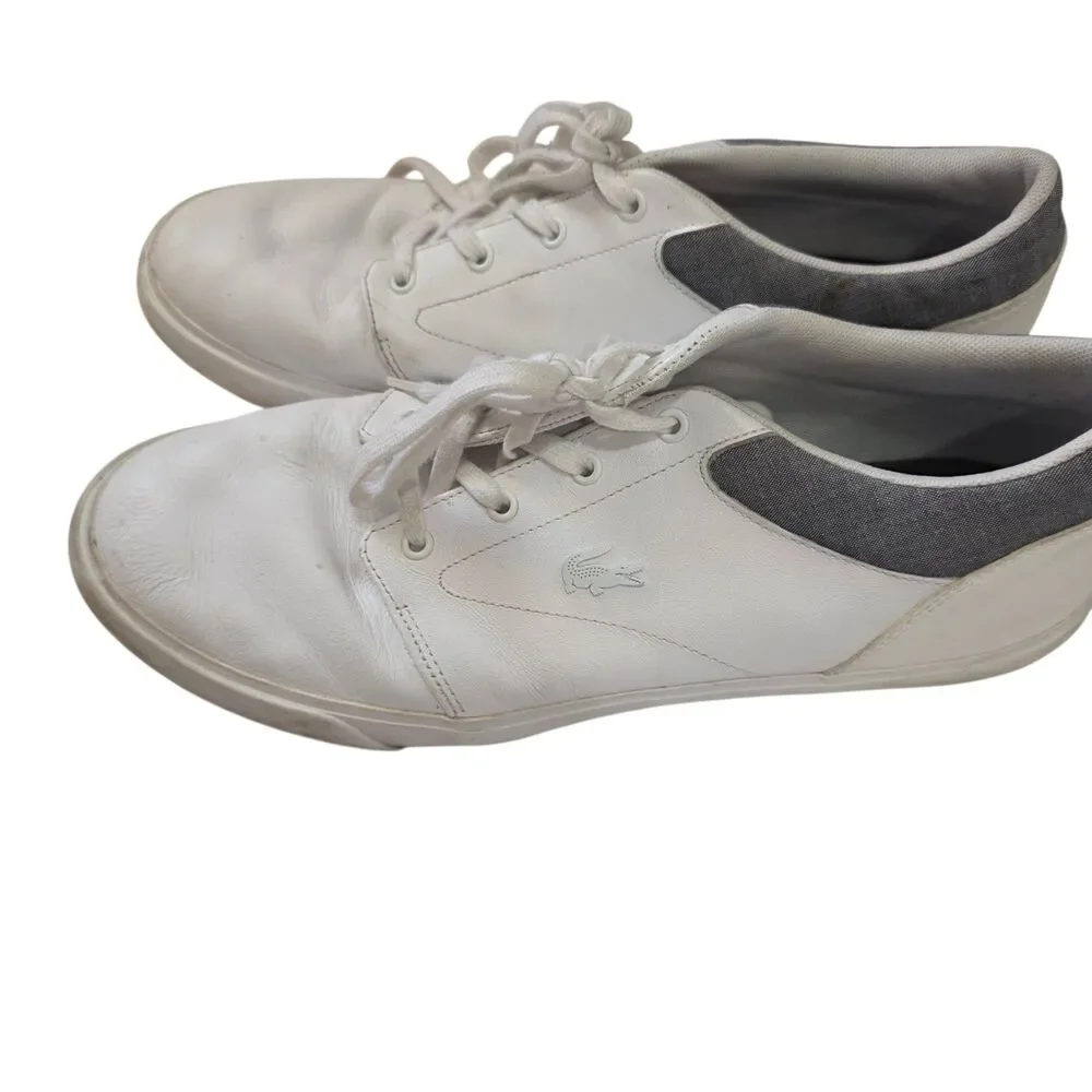 Lacoste Minzah 317 White Leather Sneakers Men's Size 10 EUR‎ 43 Casual Shoes